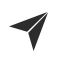 Send symbol, paper airplane icon - vector Royalty Free Stock Photo